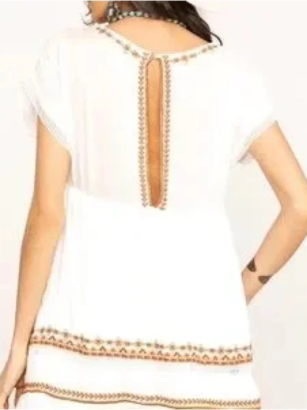FREE PEOPLE Embroidered Sunrise Wanderer Mini Dress